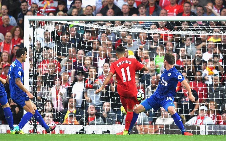 Roberto Firmino finds the back of the net against Leicester on Saturday