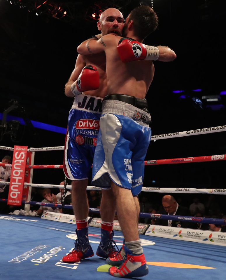 The pair embraced at the end of the fight, which surprised some following a war of words beforehand