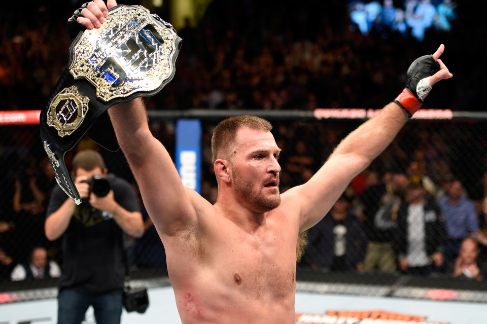  Still champ: Stipe Miocic successfully defended his belt, but it wasn't plain sailing