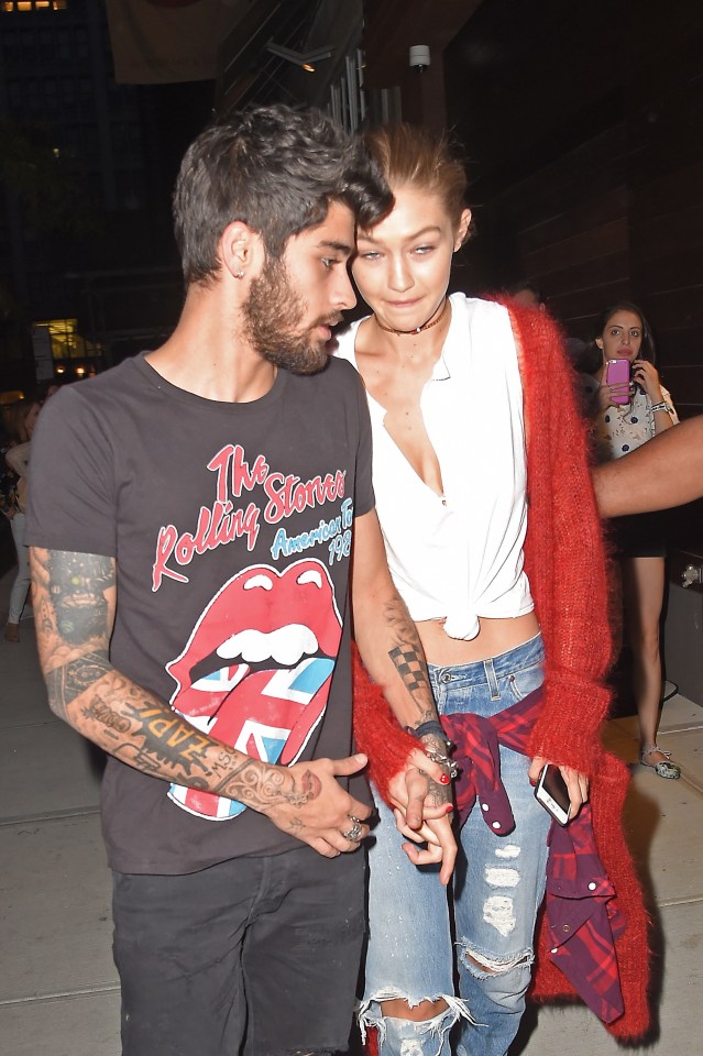  He and model girlfriend Gigi Hadid sported colour co-ordinated ensembles