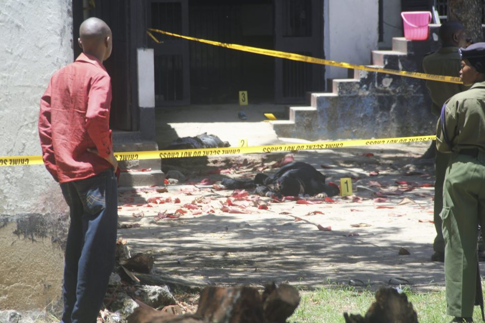 The bodies of women who were shot dead by police after trying to stage an attack