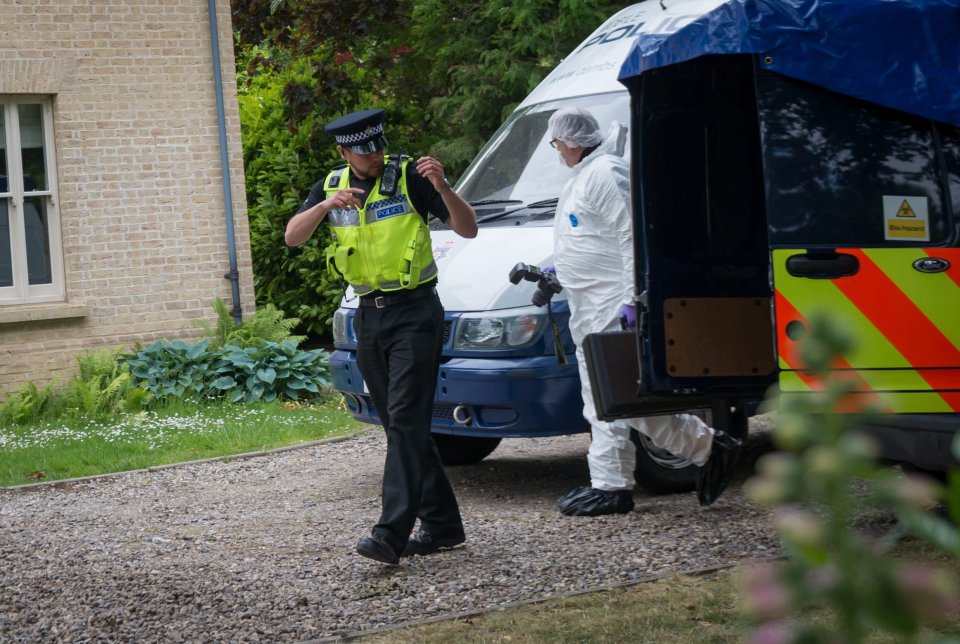 Police at the Nicoll family home searching for evidence in 2015