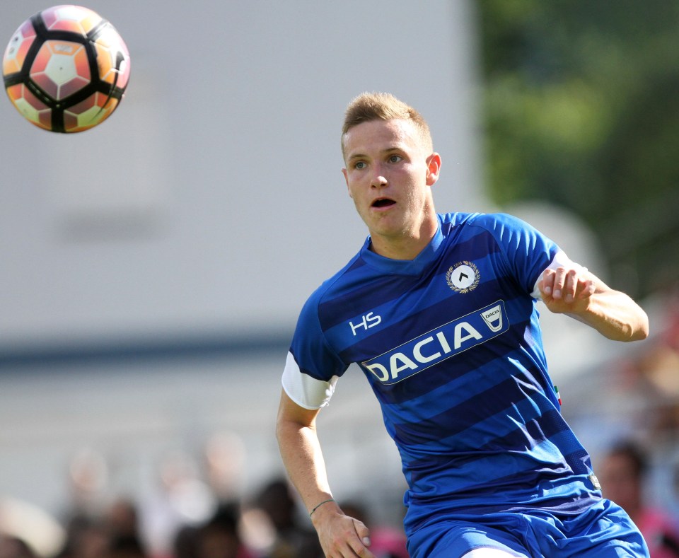 Jakub Jankto eyes up the ball during a pre-season friendly between Union Berlin v Udinese