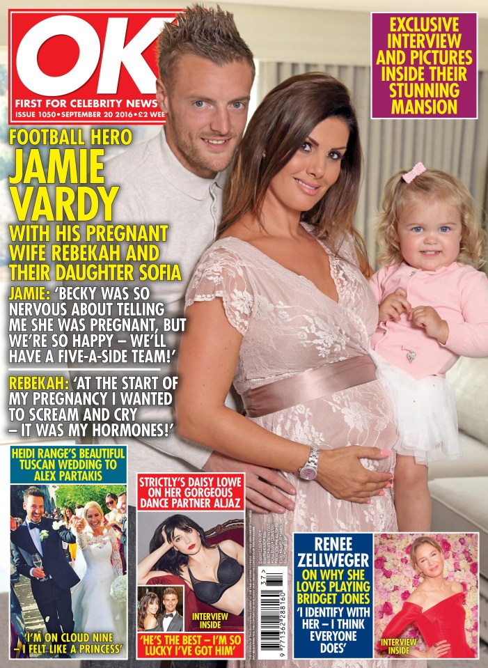 This week's OK! Magazine features an exclusive with the Vardys