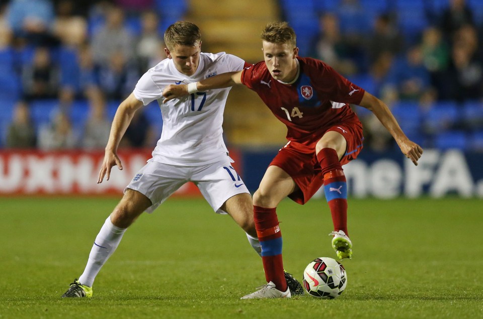 Jankto (r) played for Czech Republic U20's against England last year