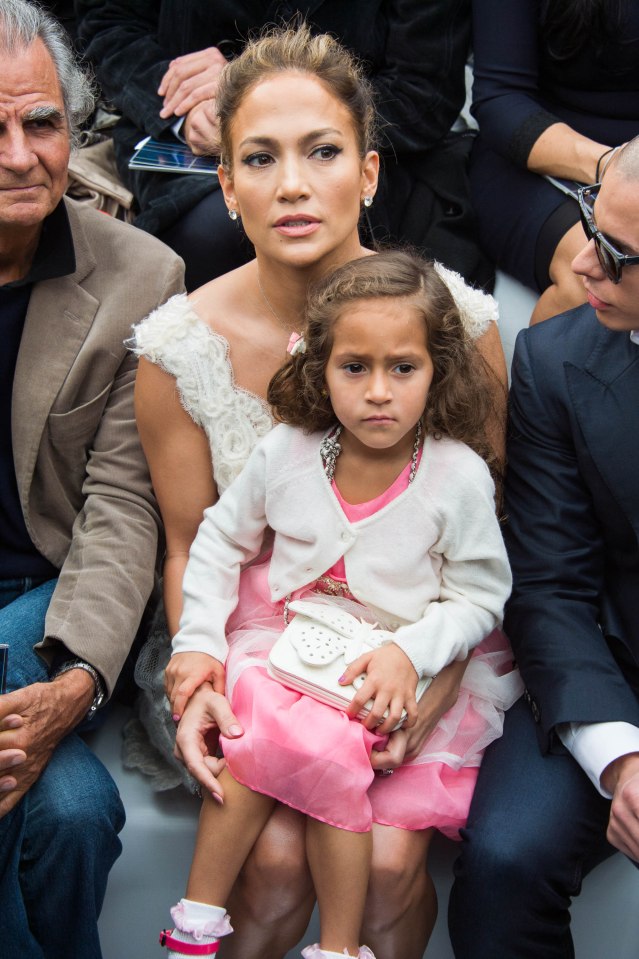  J.Lo's daughter Emme was clearly not at all happy to be on the front row at Chanel