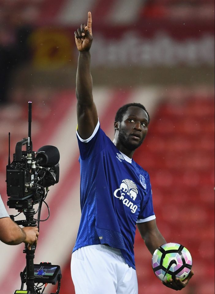 Lukaku walked away from the Stadium of Light with the match ball