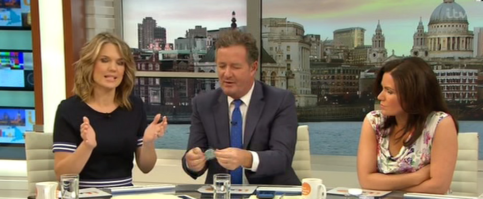  Piers left his co-hosts Charlotte and Susanna stunned