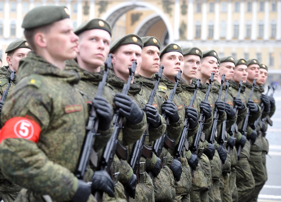  Military might ... Well-trained Russian troops could walk over NATO forces if war breaks out