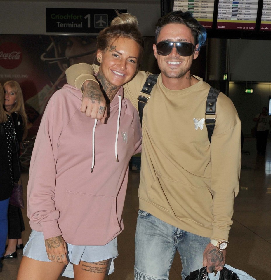 FAMEFLYNET - Exclusive: Stephen Bear And Jemma Lucy Seen Arriving At Dublin Airport