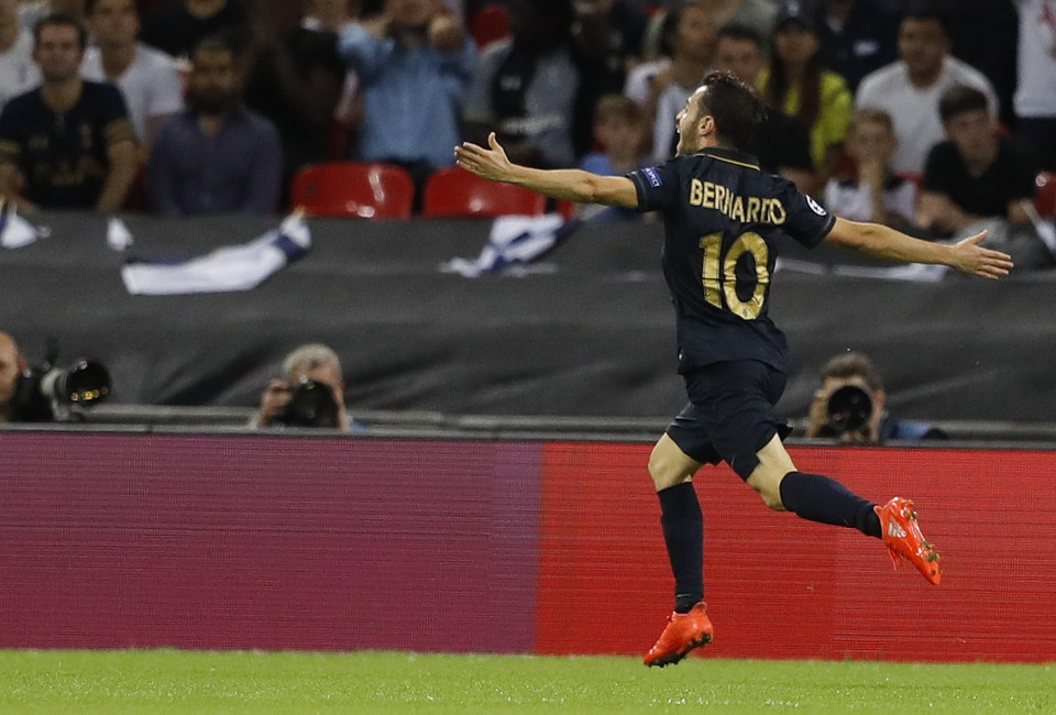 Bernardo Silva opened the scoring for Monaco with a fine strike