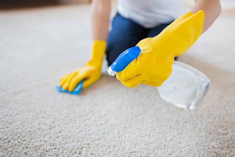 Don't tumble dry household rugs... especially non-slip or rubber backed ones