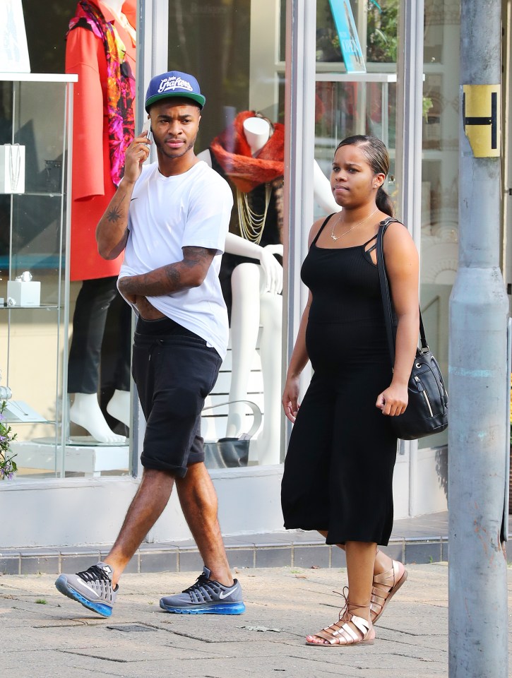 Raheem Sterling and Paige Milian looked glum in Cheshire