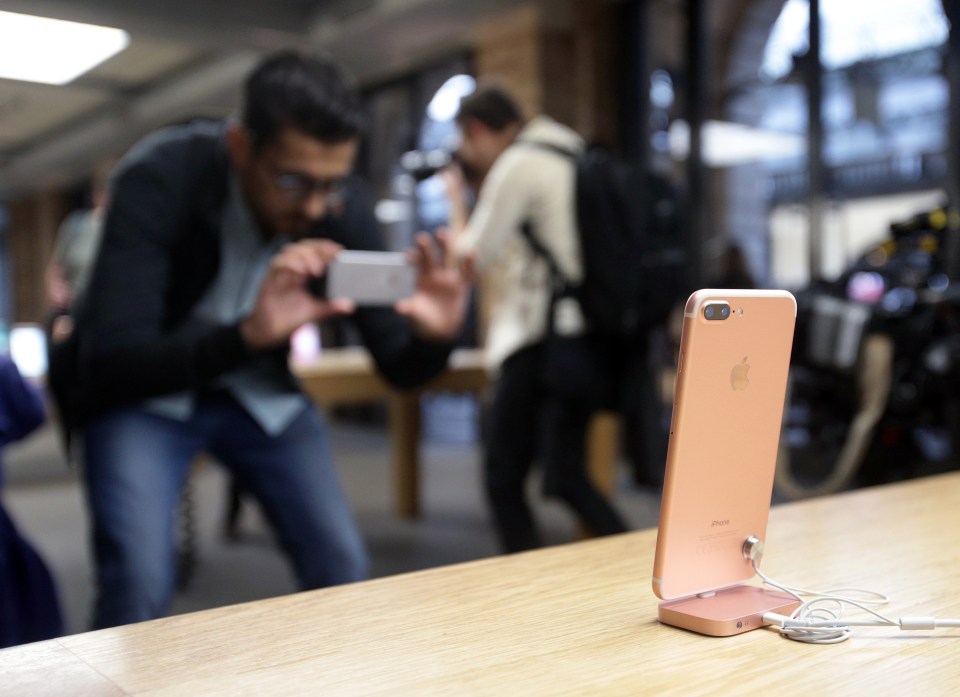  Apple's iPhone 7 is proudly displayed at the Covent Garden store