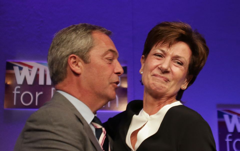  Nigel Farage swooped in for a congratulatory kiss at the UKIP conference this week, but new leader Diane James wasn't so keen on the idea