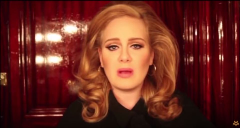 Adele accepted the award via video link 