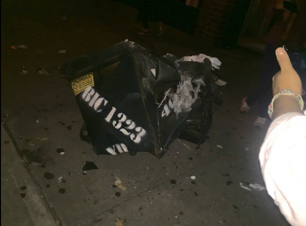  A bin blew up, believing to have caused the explosion