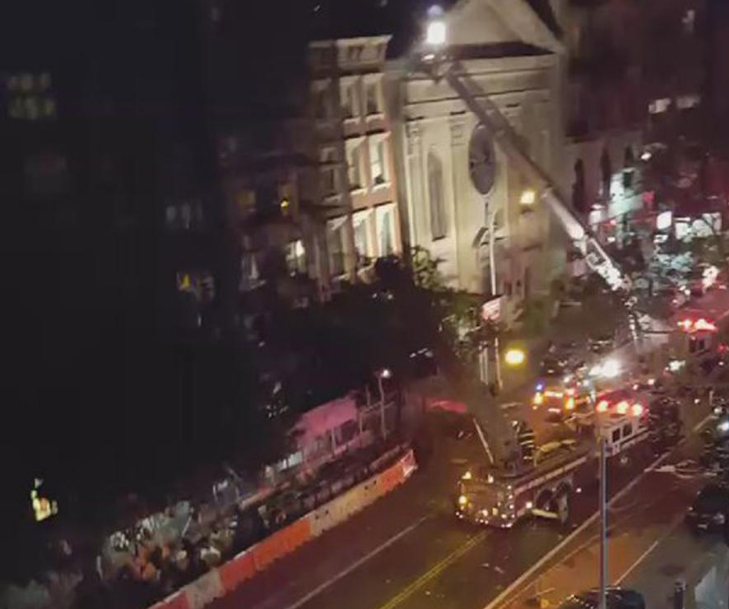  The scene after the explosion that ripped through the Chelsea district of New York