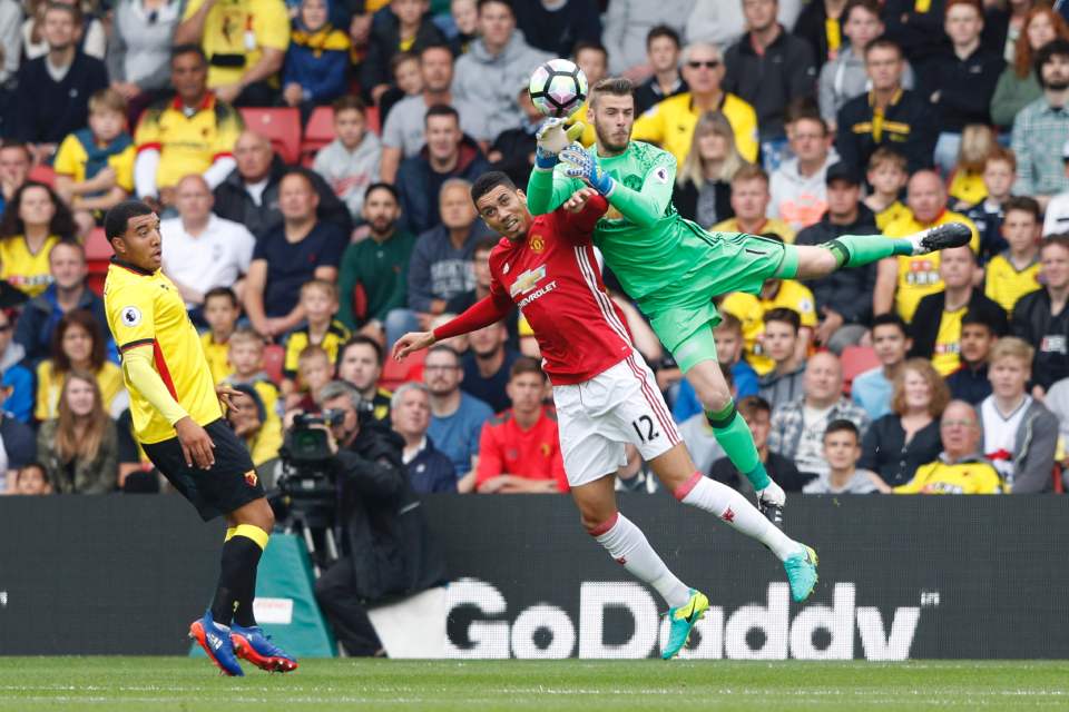 De Gea took out Chris Smalling after a breakdown of communication