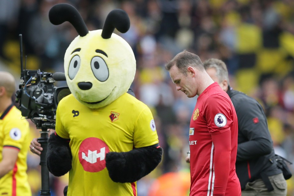 Wayne Rooney was ineffective as United went down at Vicarage Road