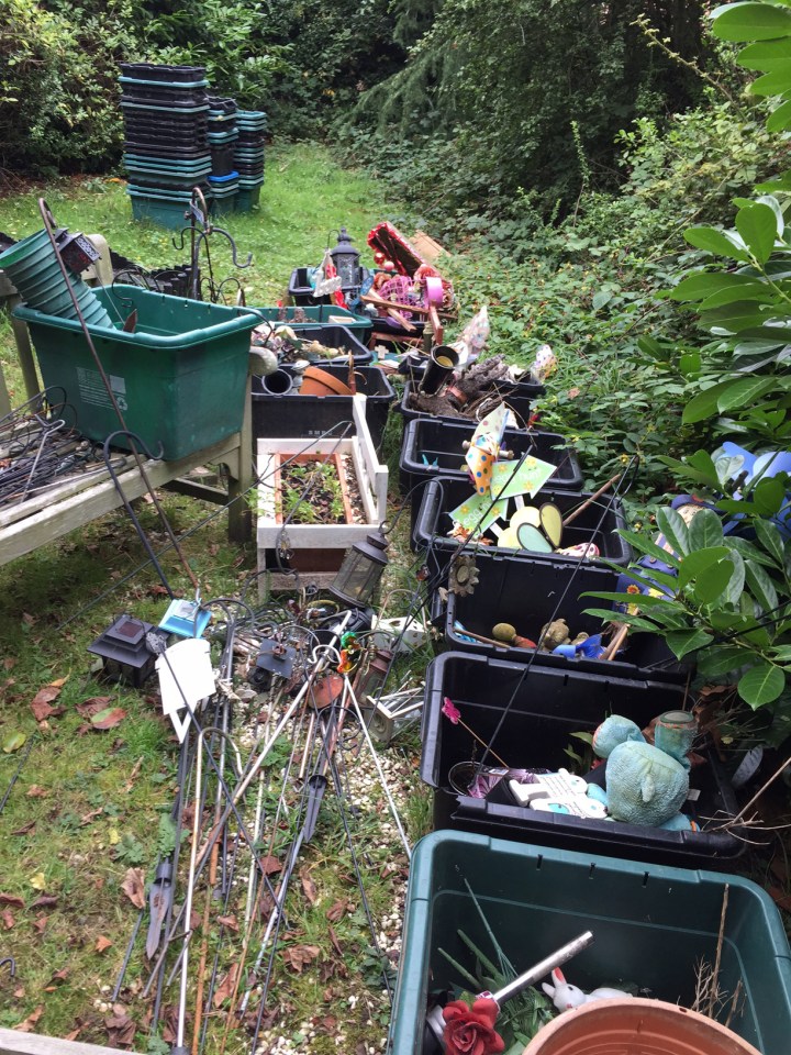 Grave tributes dumped in bins