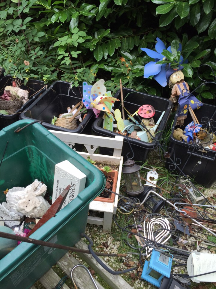 Grave tributes dumped in bins