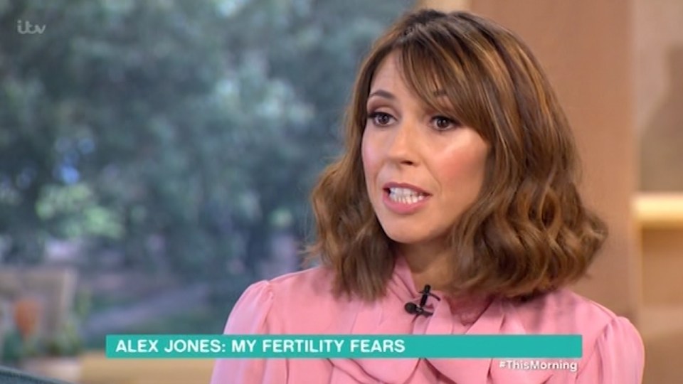  Alex Jones revealed she feared she might never get pregnant after discovered her mother went through the menopause early