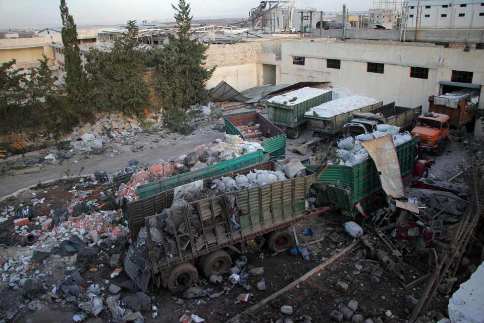  The bombing of the UN convoy happened in the west of Aleppo