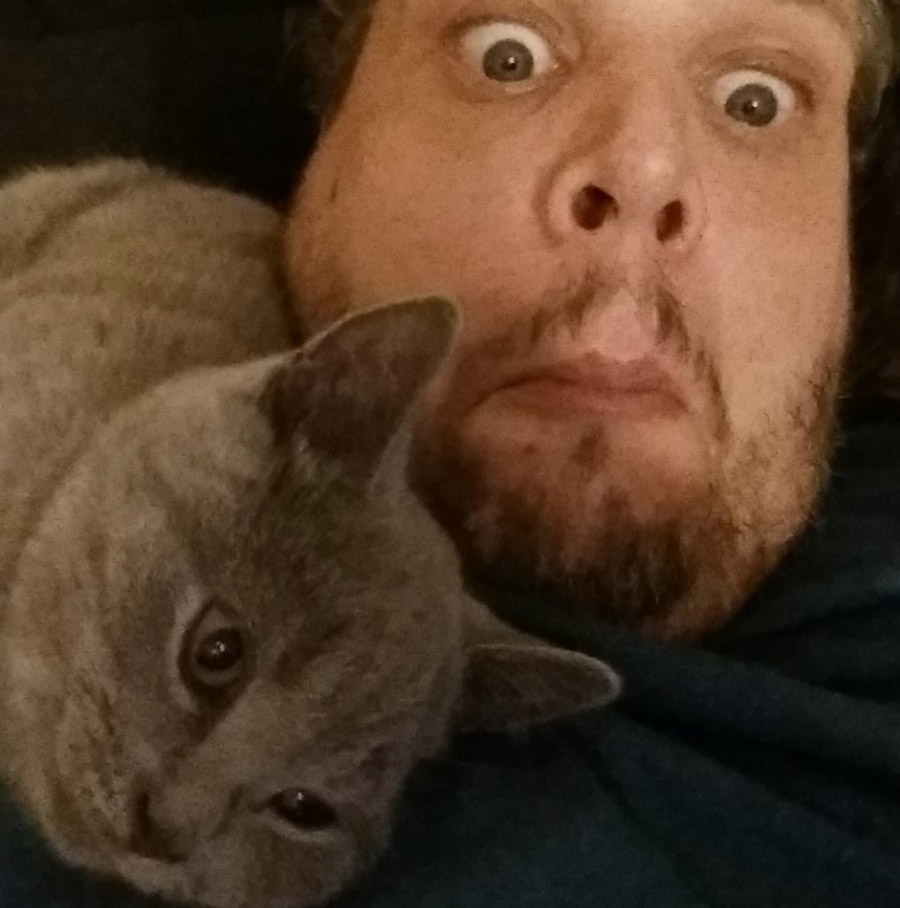  Rik and his cat in a recent picture