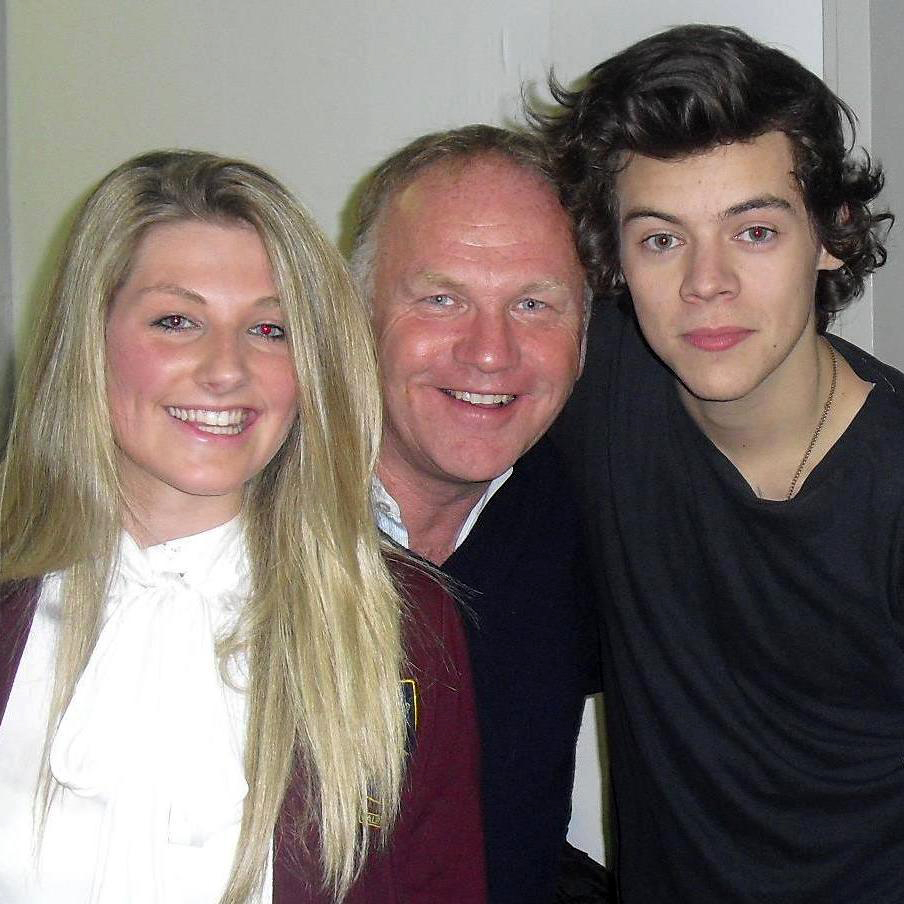  Nick pictured with his daughter Emilie and Harry Styles