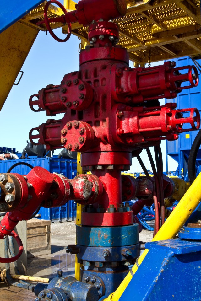 Cuadrilla Resources drilling equipment at Shale Gas Drill Site, Presse Hall Farm, Singleton, Blackpool, Lancashire, UK