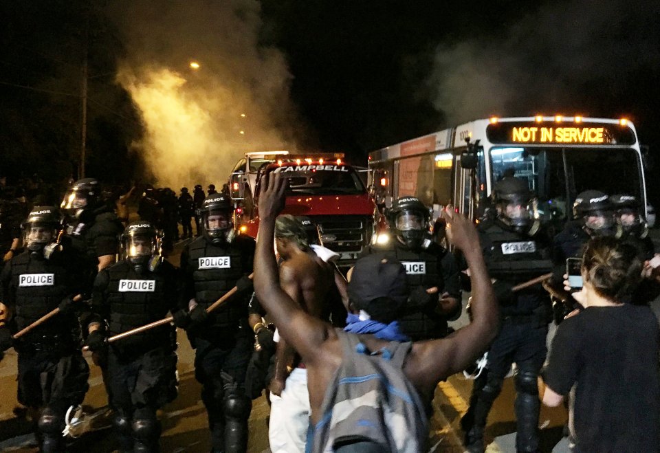 A string of protests have been held across North Carolina after the shooting of the black man