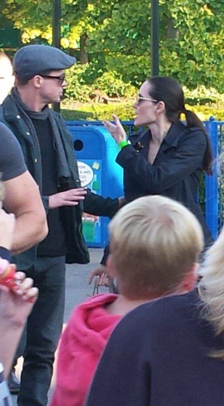  Brad and Angelina - pictured here arguing at Legoland - filed for divorce stating 'irreconcilable differences'