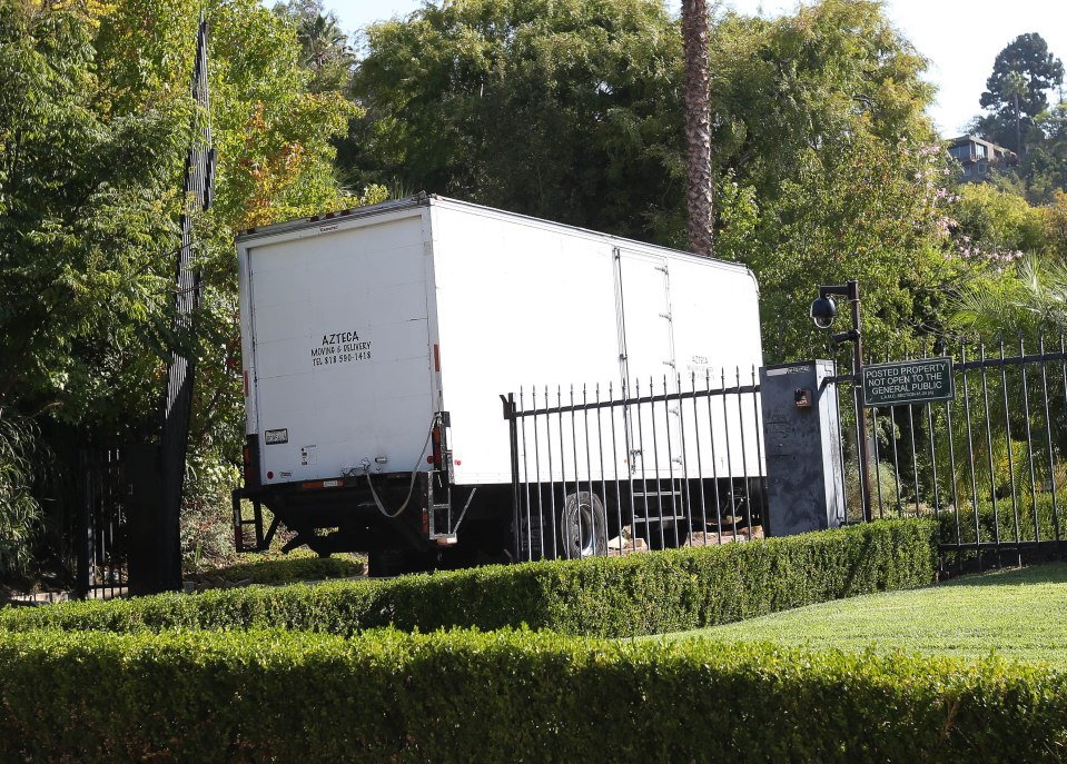 Removal trucks have arrived at Brad Pitt and Angelina Jolie’s Los Angeles home