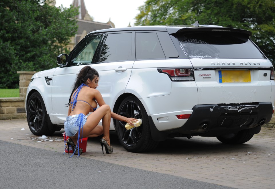  Chloe dressed for the occasion in a pair of six-inch stilettos and super tiny hotpants