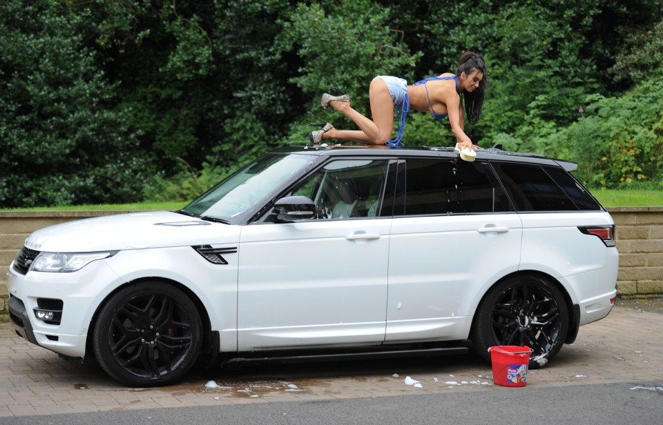  Chloe mounted the car to get to the tricky bits on the roof