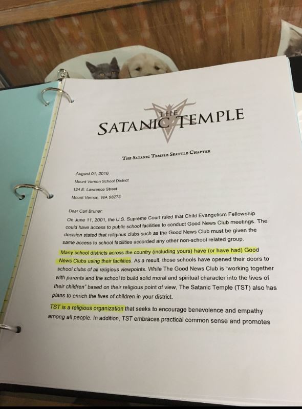 The Satanic Temple claims not to be a religion