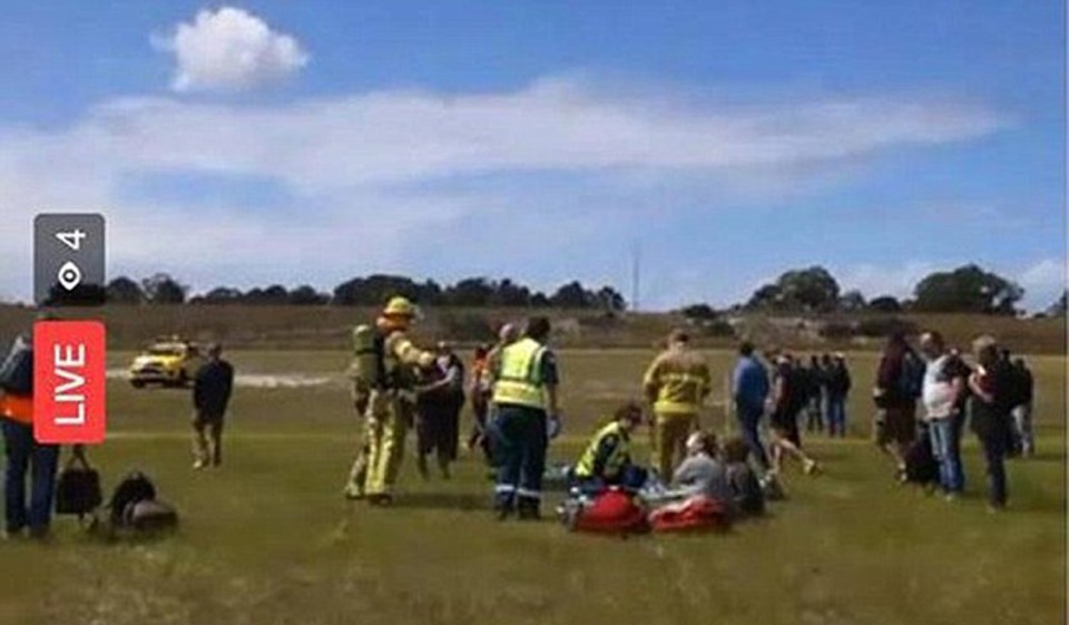 Passengers evacuated the plane on emergency inflatable slides