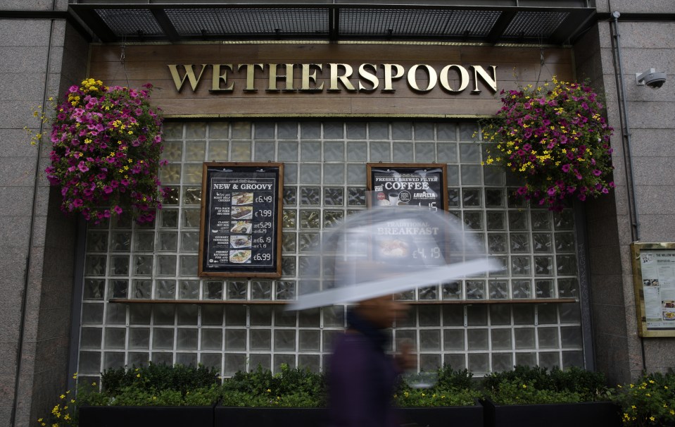  Instead of its traditional Christmas dinner, Wetherspoon will offer a selection of Christmas-themed meals such as turkey wraps and vegetarian wellington