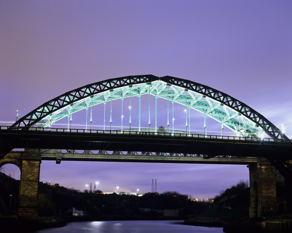 Wearmouth Bridge spanning the River Wear in Sunderland