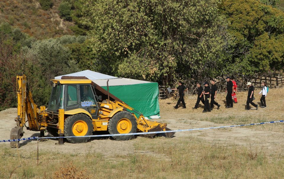  Digging began after a fresh line of inquiry suggested 21-month-old Ben may have been crushed to death by a digger near a farmhouse his grandparents were renovating