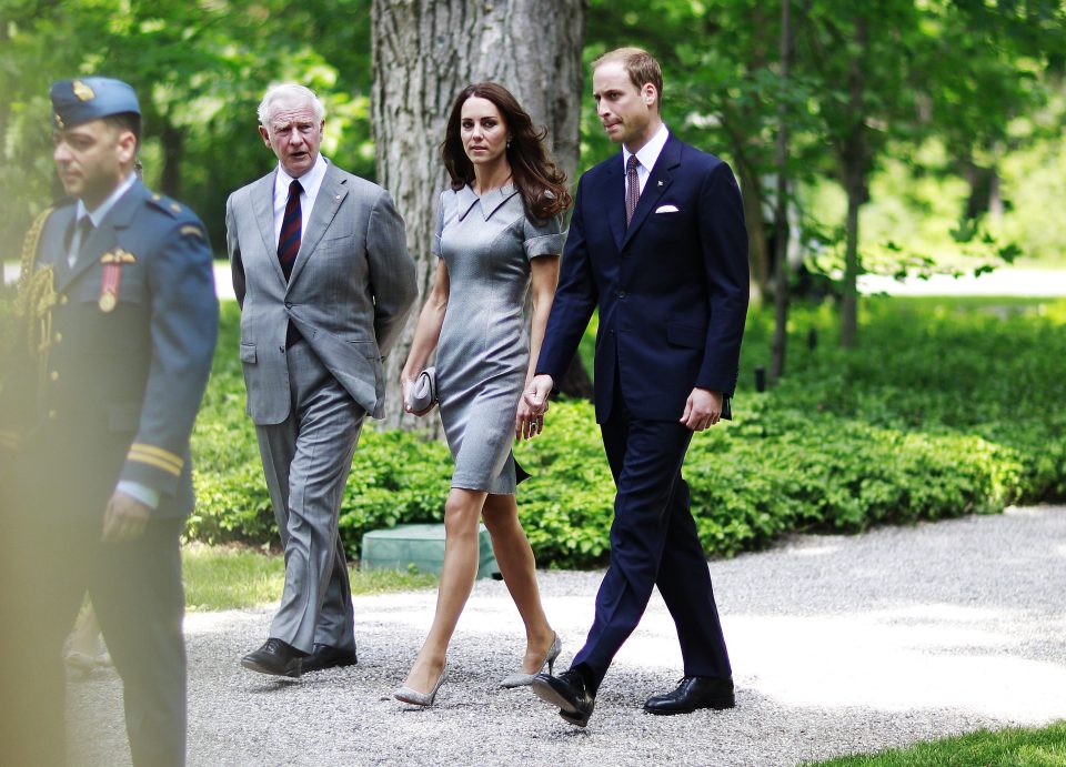  Kate wore a demure grey dress by Catherine Walker to visit the Canadian War Museum