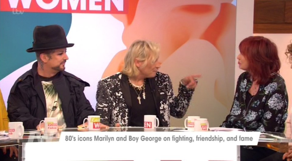 Marilyn’s appearance on Monday’s Loose Women kicked off to an awkward start when he slammed Janet Street-Porter for being 'vile'