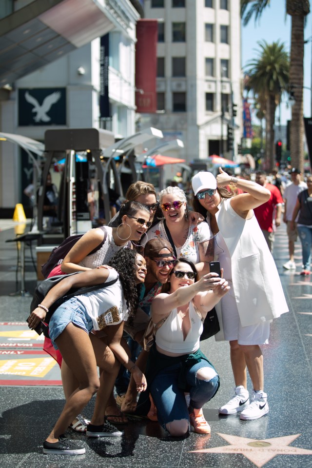 The gang headed to some of the city's most famous sites