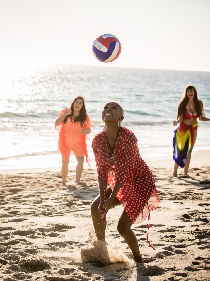 They even had time for a spot of beach volleyball