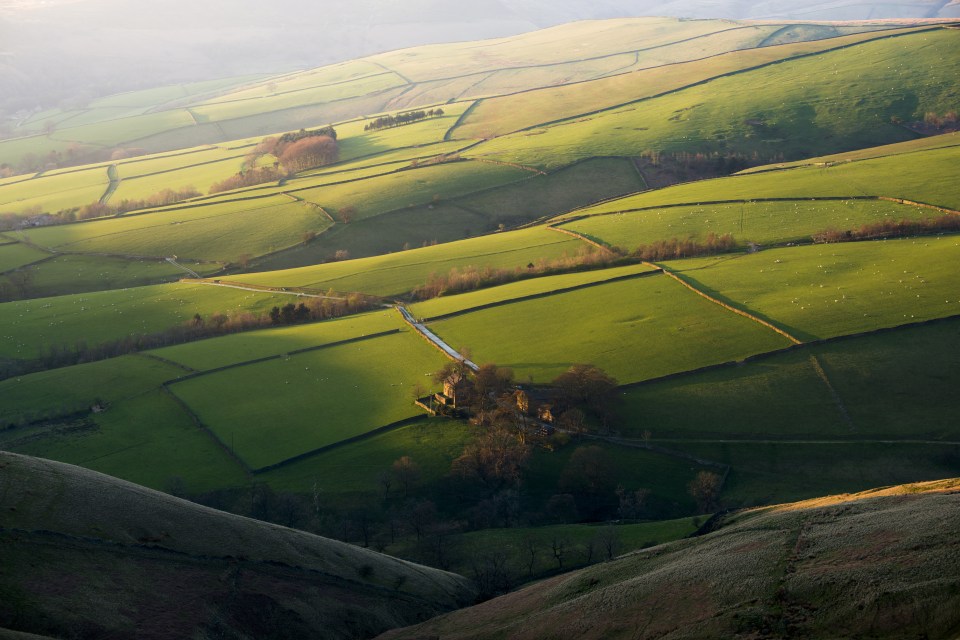 Derbyshire hills in Spring time