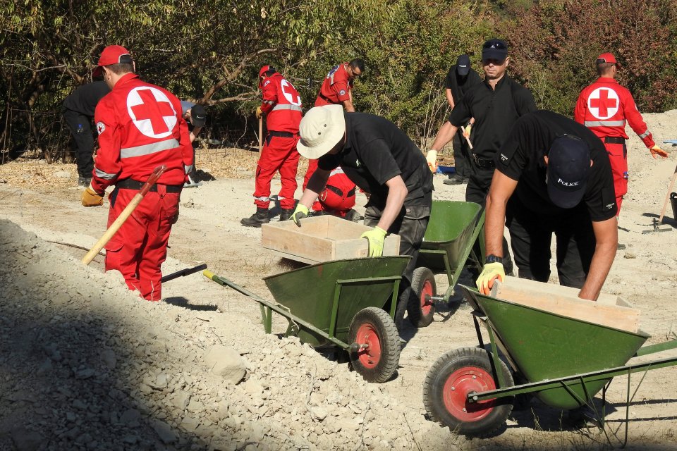  Masses of soil were excavated from where cops believe little Ben may have been buried