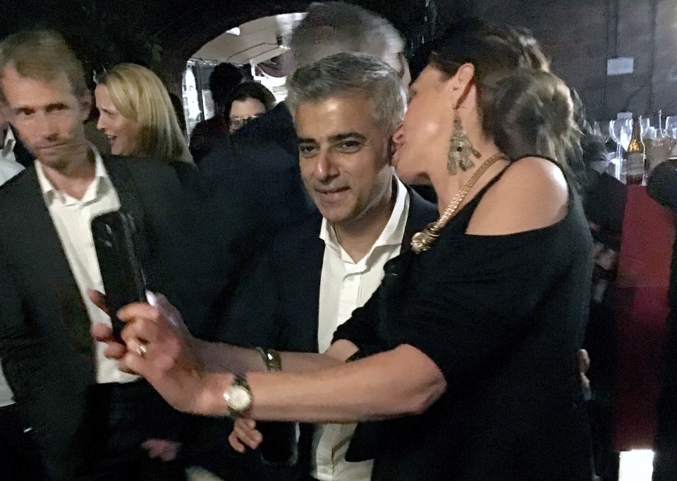  Mayor of London Sadiq Khan gets ready for the selfie . . . blissfully unaware of what else the woman wants from him