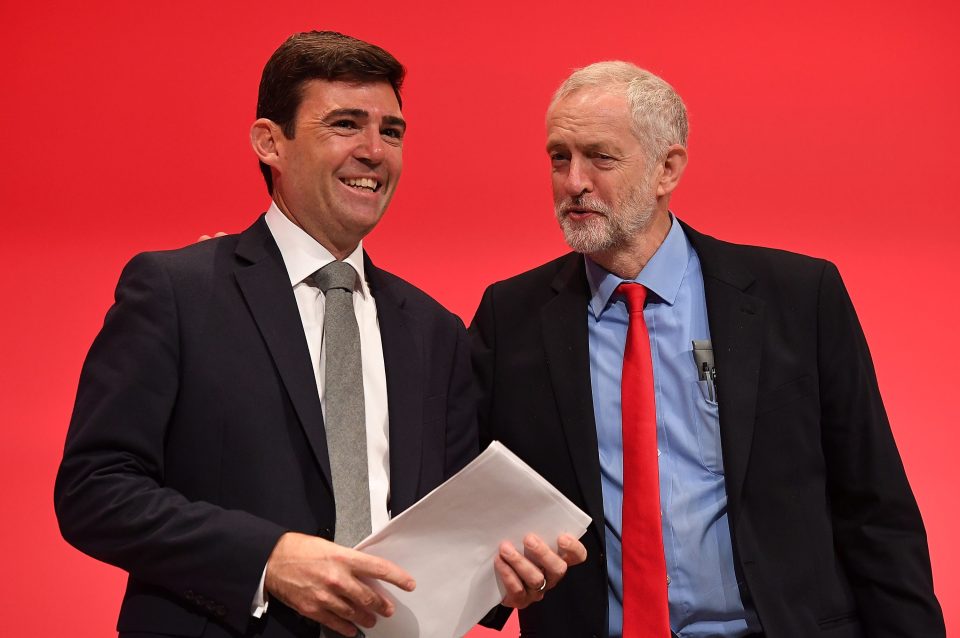 Andy Burnham and Jeremy Corbyn