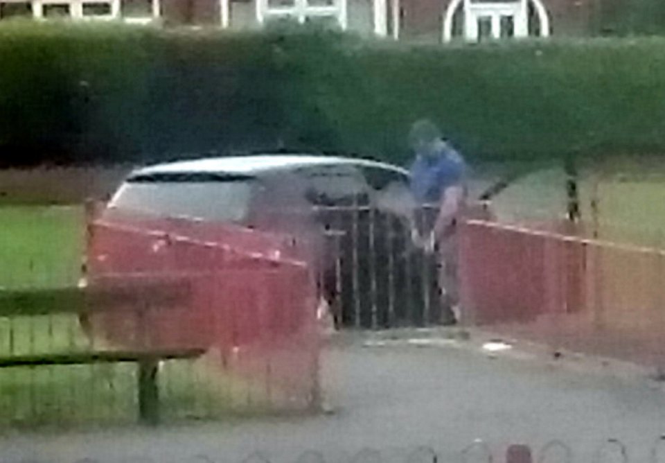 Another snap captured the moment a man urinates next to a car